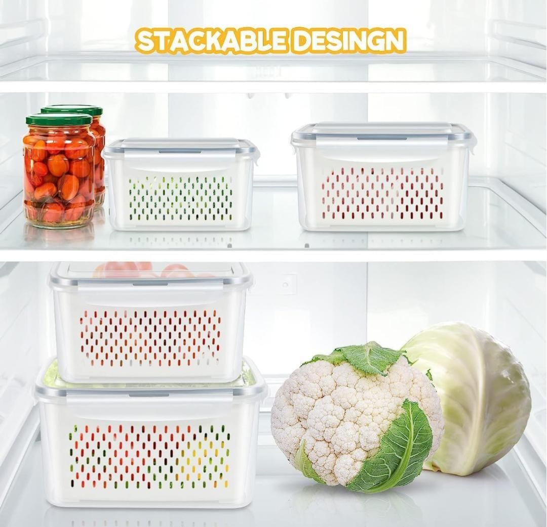 Kitchen Food Storage Containers Set (Pack of 2)
