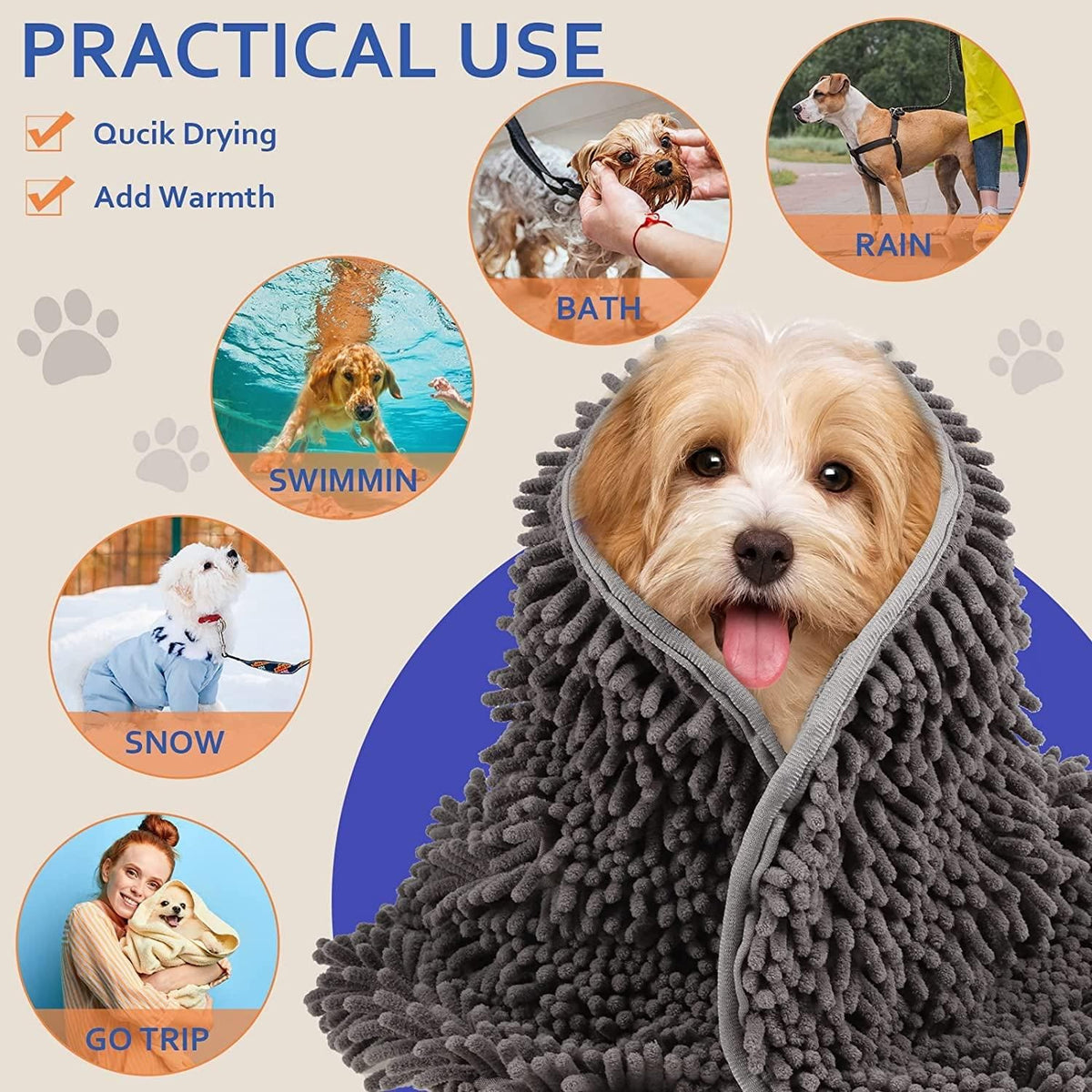Microfiber Ultra Soft Pet Towel